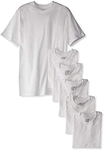 Hanes Ultimate Men's 5-Pack Tagless ComfortSoft Crewneck T-Shirt, White, Small