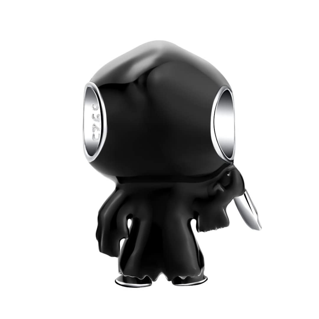 JAHN Sterling Silver Halloween Charms, Compatible with Pandora, for Bracelets and Necklaces - Ghost Mask Charm