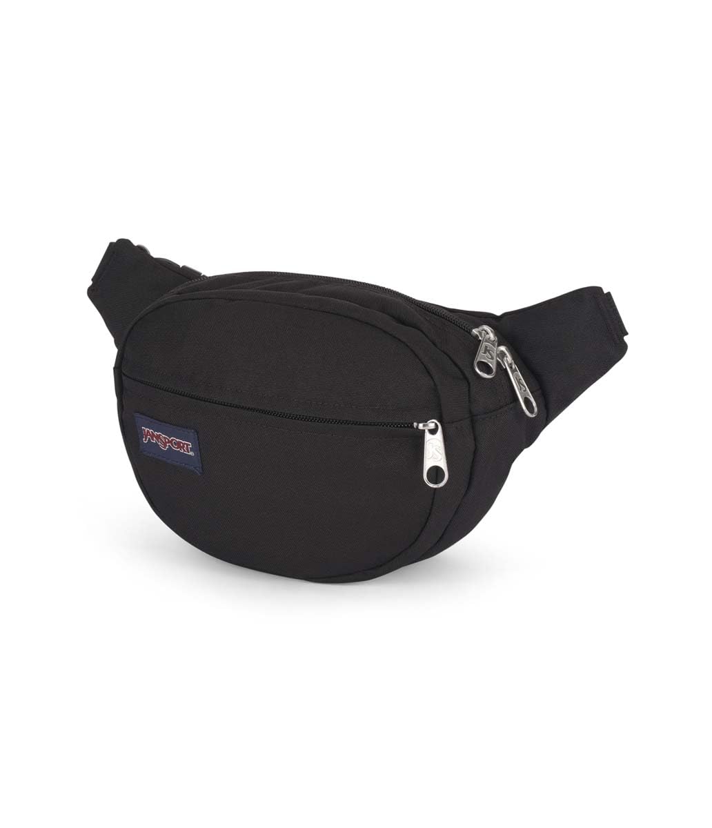 JanSport Fifth Avenue Fanny Pack Crossbody Bags for Women, Men - Stylish, Durable Waist Bag with Adjustable Belt, Main Zippered Pocket, Quick Stash Pocket, Travel Essentials, Black