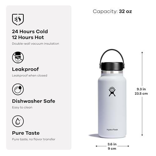 Hydro Flask 32 Oz Wide Flex Cap Black