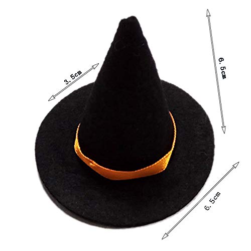BinaryABC Halloween Pet Costume,Halloween Pet Hat Witch hat,Cat Puppy Dog Halloween Party Costume Accessories,3.5cm,2Pcs
