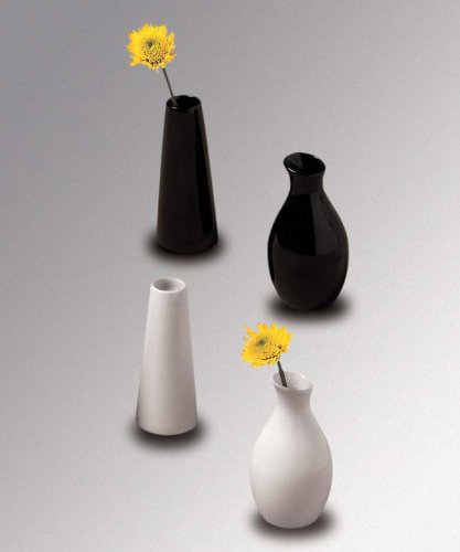 American METALCRAFT, Inc. BVJGB5, 2 1/8" Diameter x 3-7/8” High Ceramic Jug Vase, Black, 1 Count (Pack of 1)