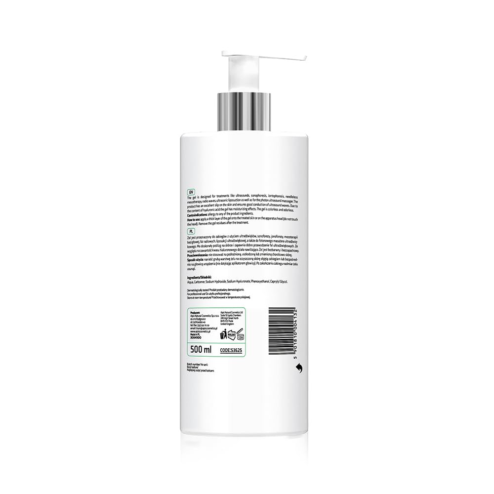 APIS Gel for Ultrasonic Treatment with Hyaluronic Acid | Cosmetic Treatment | 500ml