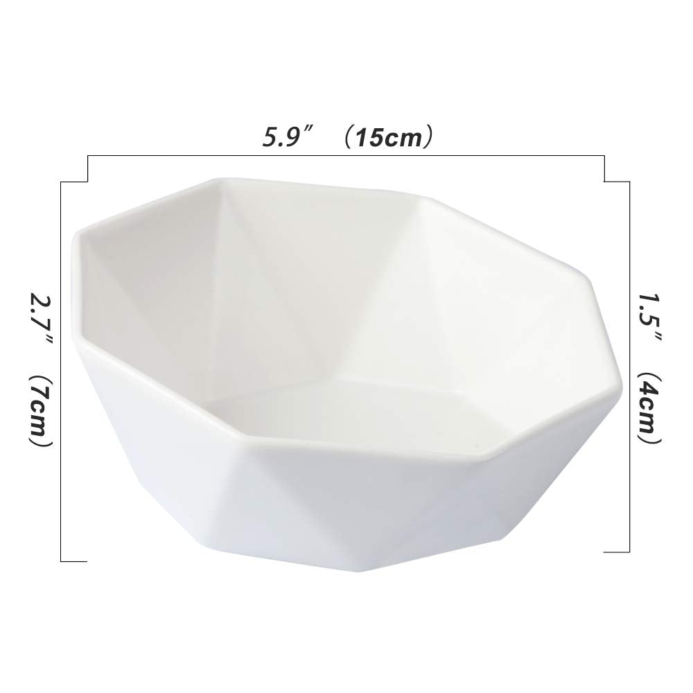 White Ceramic Tilted Cat Dog Bowl Cat Food Water Bowl Dish Pet Comfort Feeding Bowls