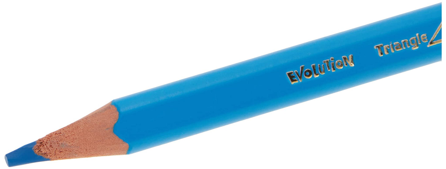 BIC 8297359 Kids Evolution Triangular Colouring Pencils - Assorted Colours, Pack of 12