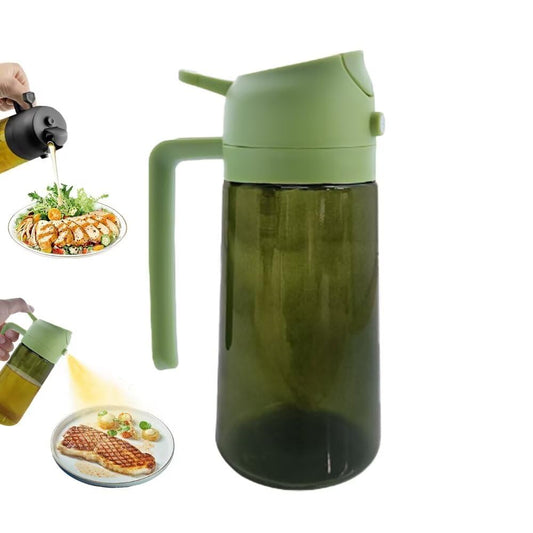 HWHIEUAIK Kitchen Maiden 2 in 1 Oil Dispenser, 2024 New Kitchenmaiden 2 In 1 Oil Sprayer for Cooking,Olive Oil Dispenser Bottle Spray And Pour for Air Fryer, Salad, Frying, BBQ