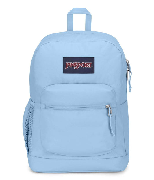JanSport Cross Town Plus Backpack - Large Main Compartment, Side Water Bottle Pocket, 15-Inch Padded Laptop Sleeve - Blue Dusk