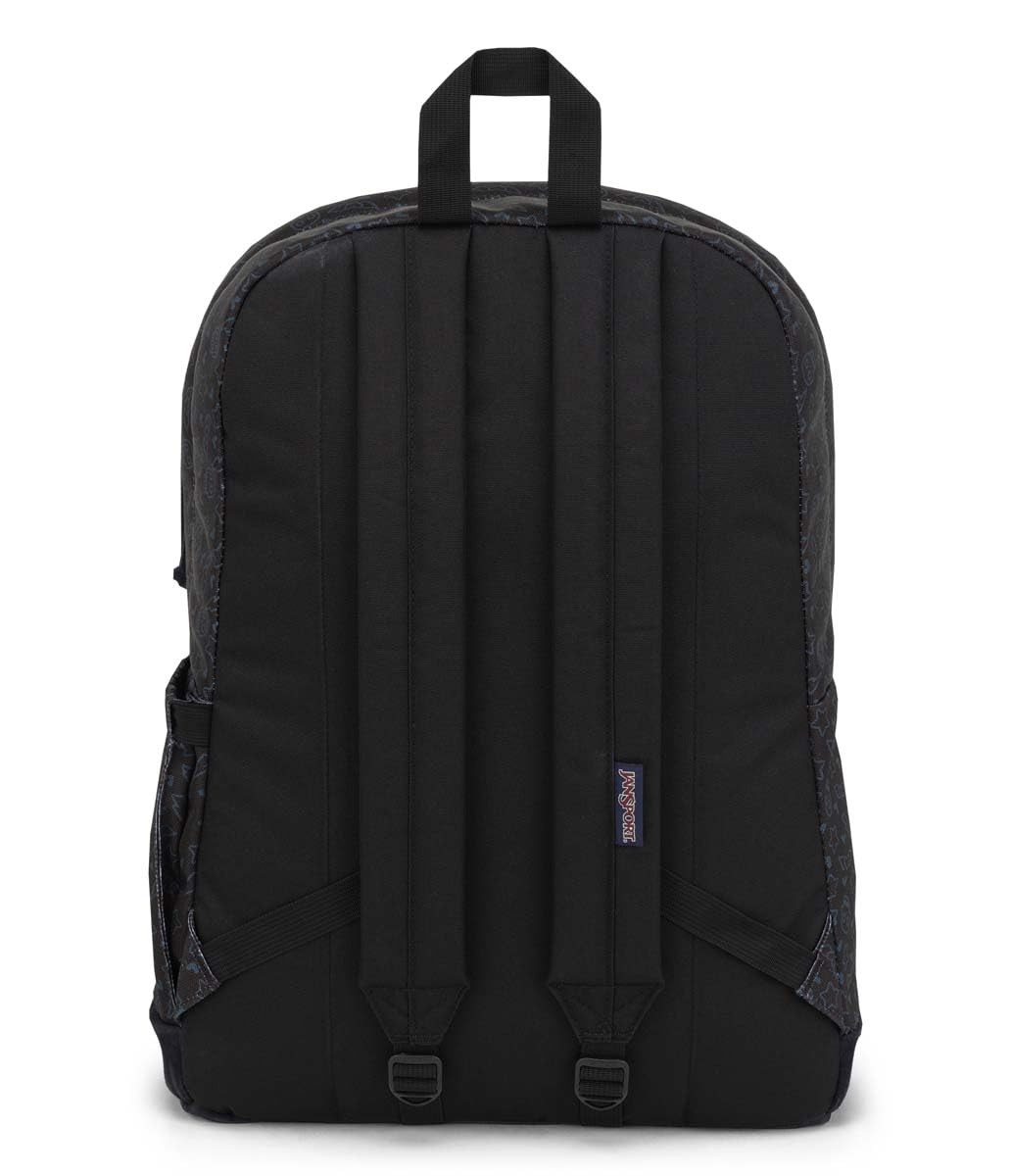 JanSport Right Pack Premium Backpack - Daypack with 15" Laptop Sleeve, Main Compartment & Water Bottle Pocket, Subtle Skull