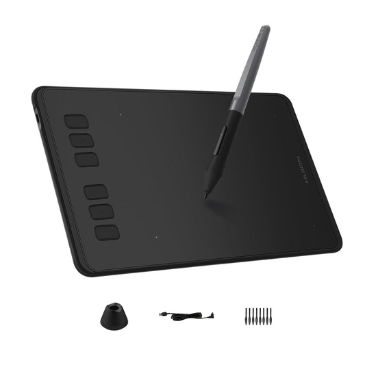 HUION Inspiroy H640P Drawing Tablet, 6x4 inch Digital Art with Battery-Free Stylus, 8192 Pen Pressure, 6 Hot Keys, Graphics Tablet for Drawing, Writing, Design, Teaching, Work with Mac, PC & Mobile