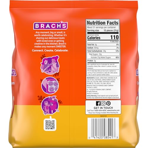 Brach's Classic Candy Corn, Halloween Candy, Classic Fall Treats, 34 Ounce Bag