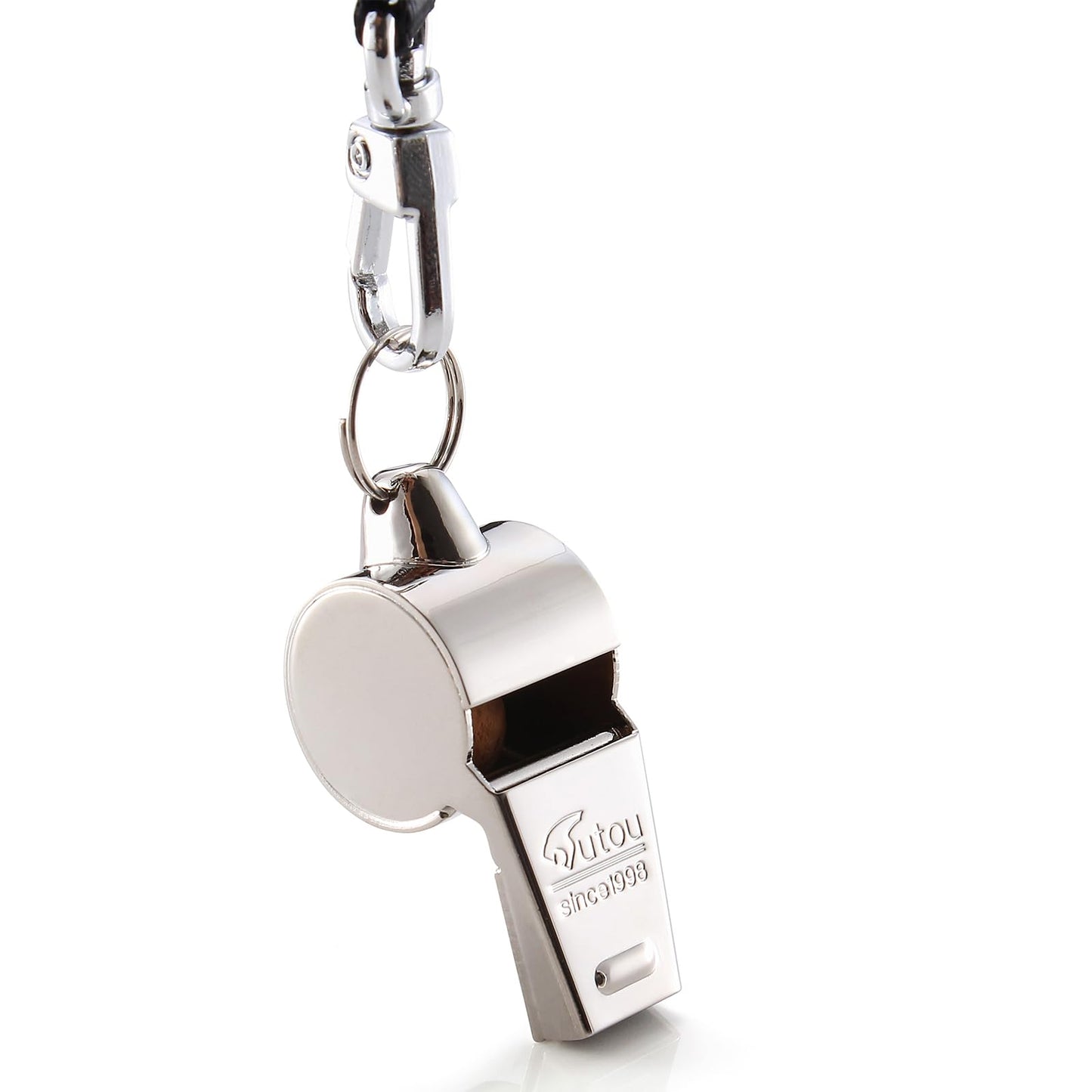 HUTOU Whistle, Brass Coach Sports Whistle with Lanyard, Loud Crisp Sound Whistle Ideal for Coaches, Referees, and Adults