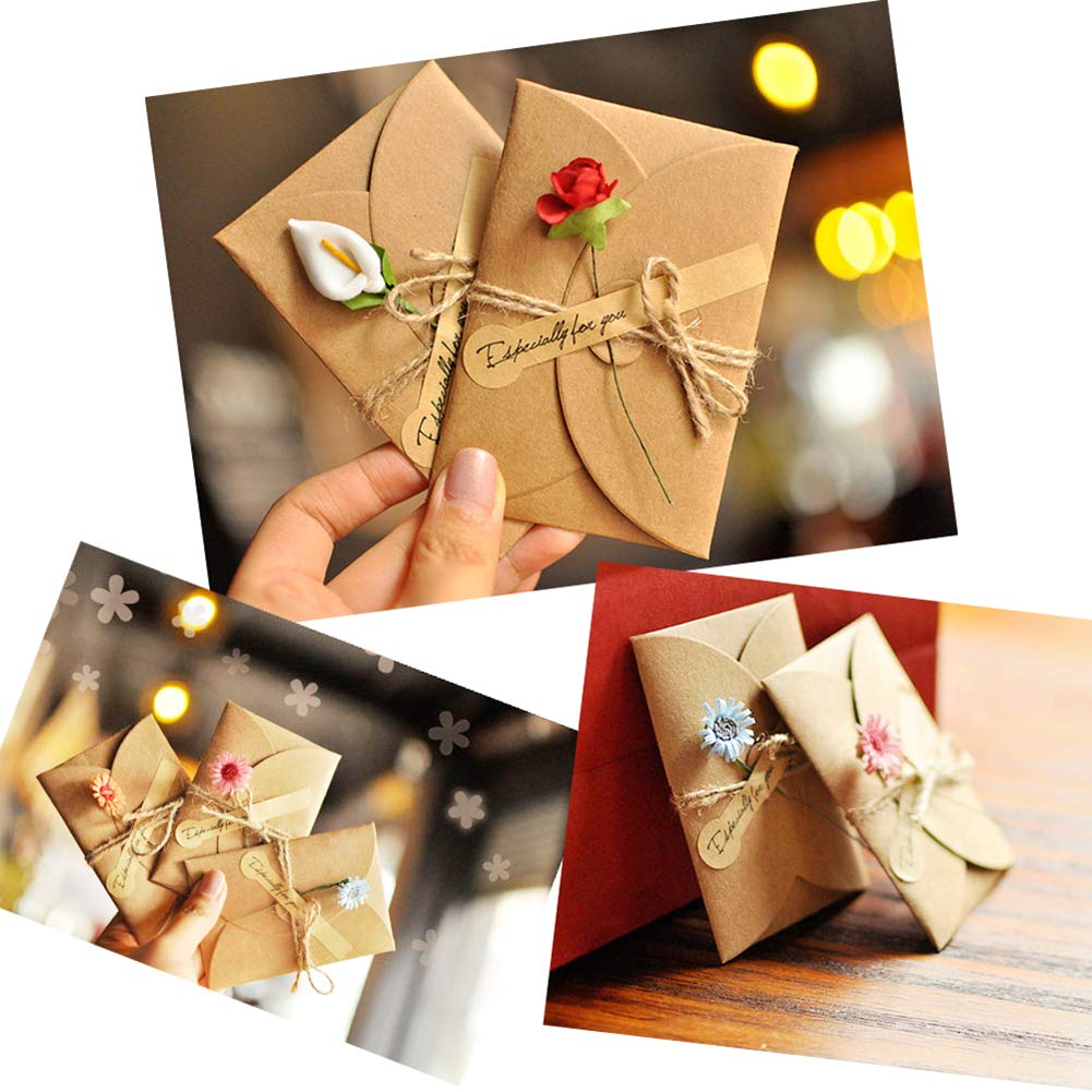 AECIH Flower Thank You Card 12 Pack All Occasion Greeting Card Handmade Invitation Card with Envelopes