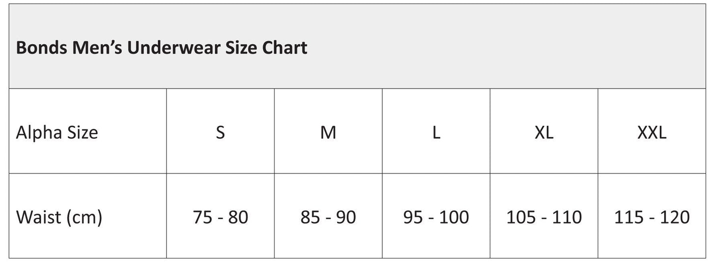 Bonds Mens Underwear Cotton Blend Guyfront Trunk (3 Pack)