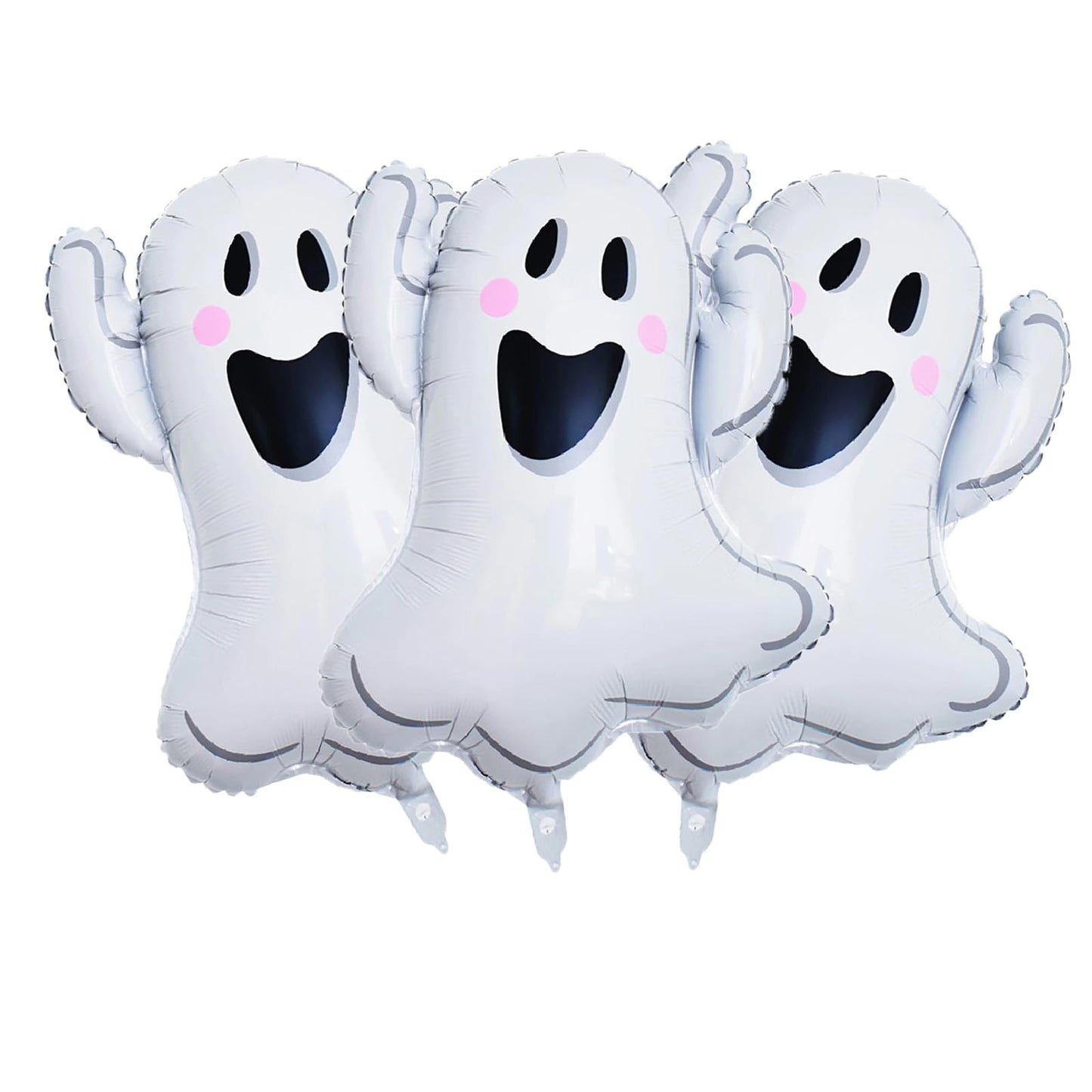 White Ghost Balloons Halloween Foil Balloons for Ghost Themed Party Decoration Supplies Halloween Birthday Decoration Decor Ballons Arch Kits Party Balloon Set 3pcs