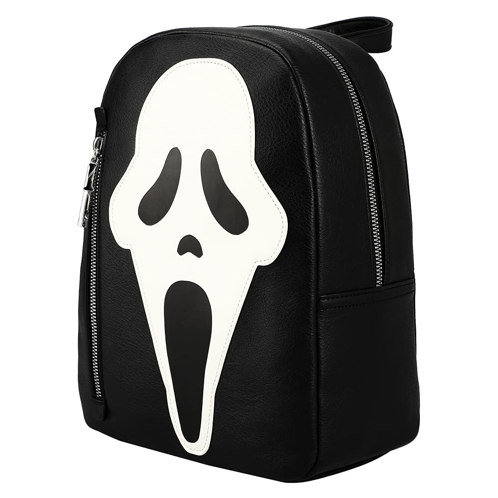 Bioworld Ghostface Glow in the Dark Horror Movie Character 11-inch Black Mini Backpack