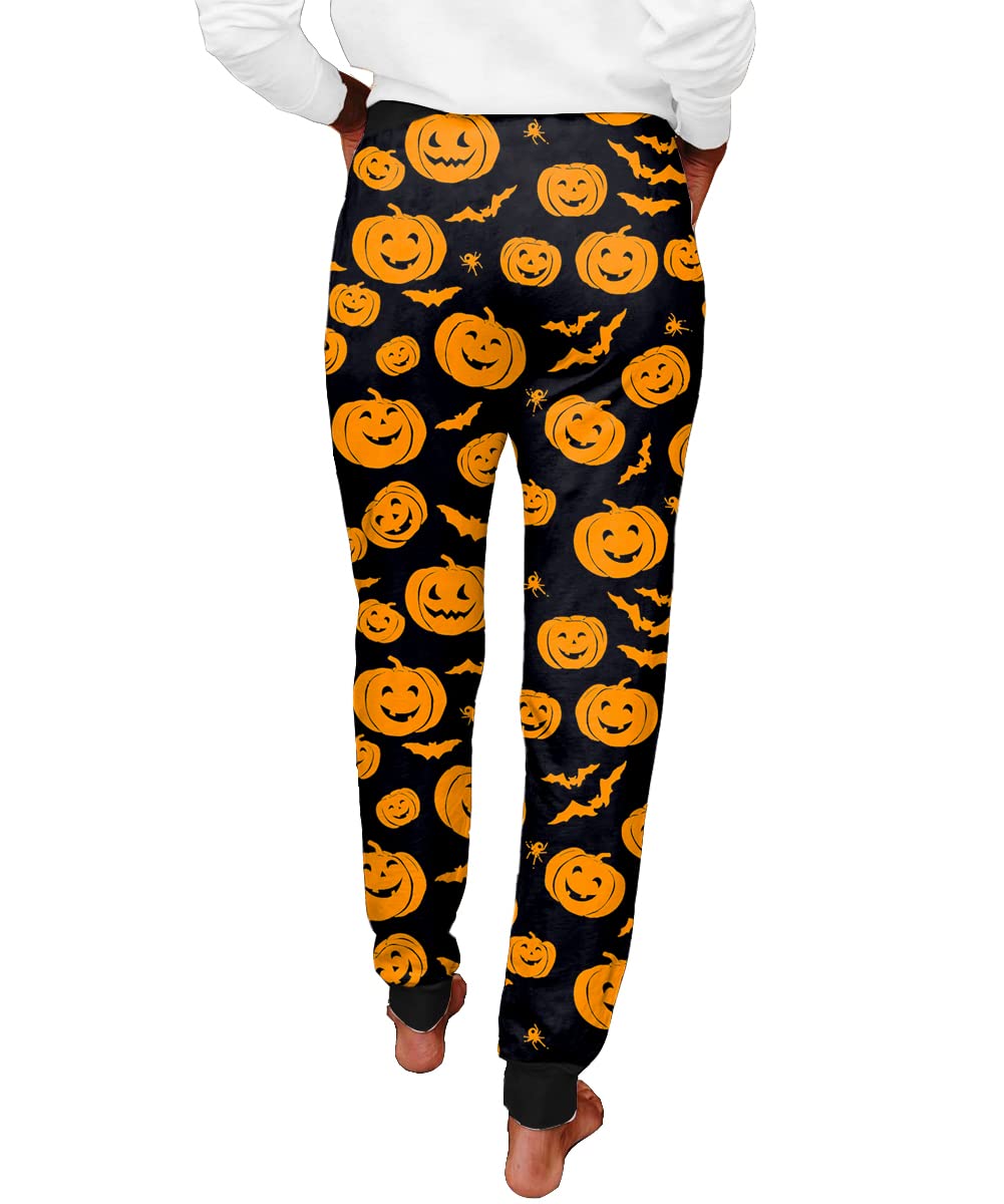 Women Pumpkin Leggings Halloween Jogger Pants for Women Cotton Ankle Drawstring Lounge Pajama Pants 2XL