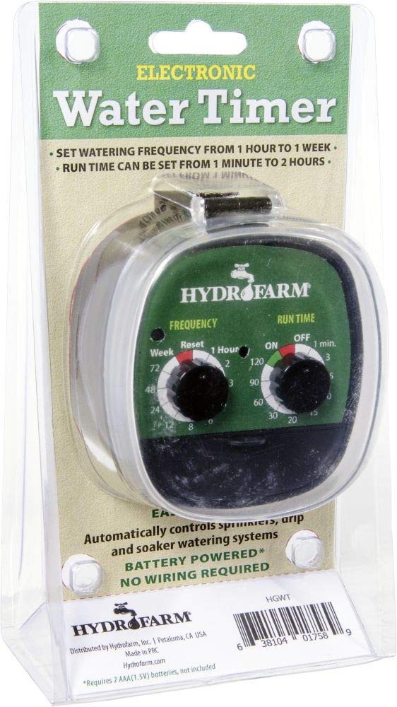 Hydrofarm HGWT Electronic Water Timer, Black and Green