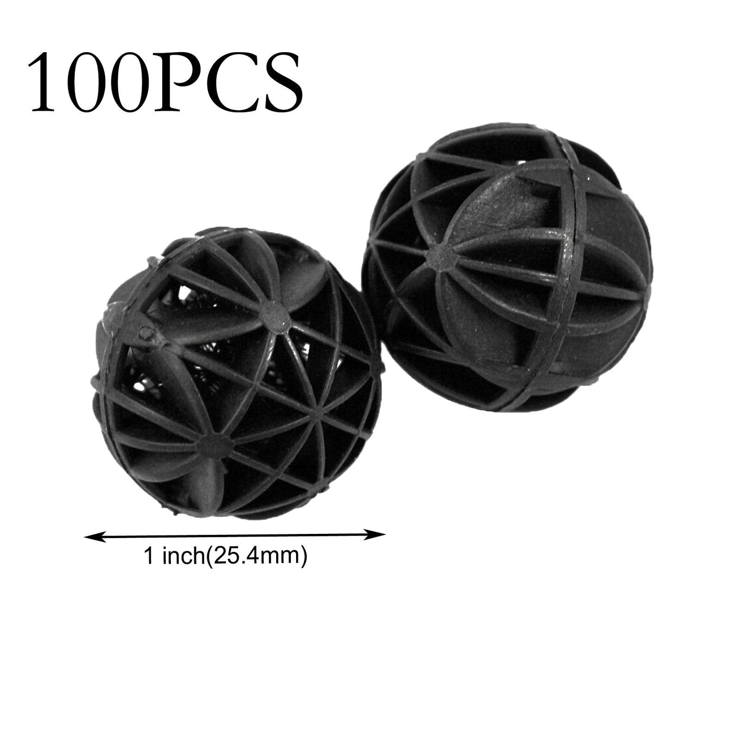 AQUANEAT Aquarium 1" Bio Balls 100pcs for Fish Tank Pond Canister Filter Media