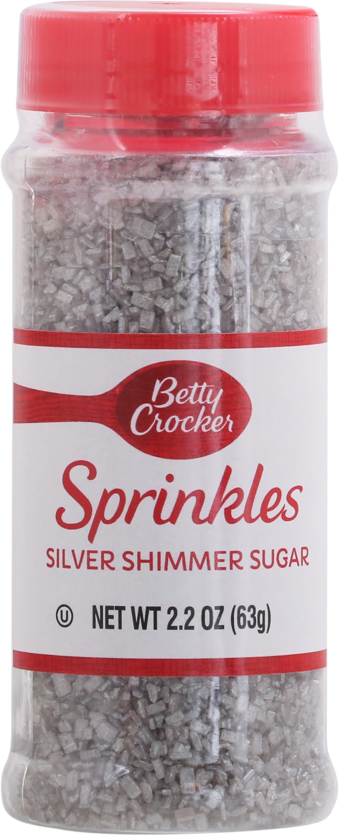 Betty Crocker Silver Shimmer Sugar, 2.2 Ounce (Pack of 1)