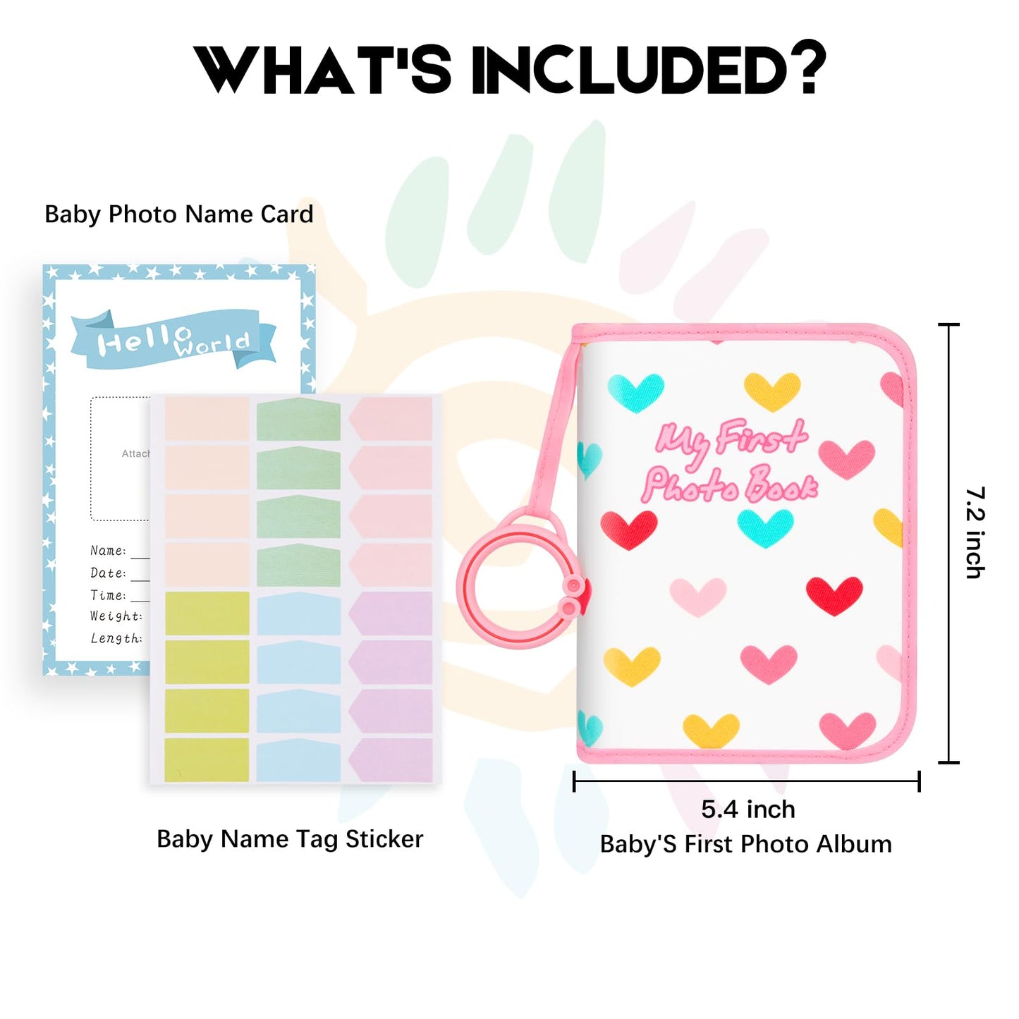 Baby Photo Book Holds 21 4x6 Photos, My First Photo Album for Baby or Toddler, "Love" Baby Photo Book Soft No Hard Edges, Cute Book Gift for Baby Shower Newborns Family Photos (Pink)