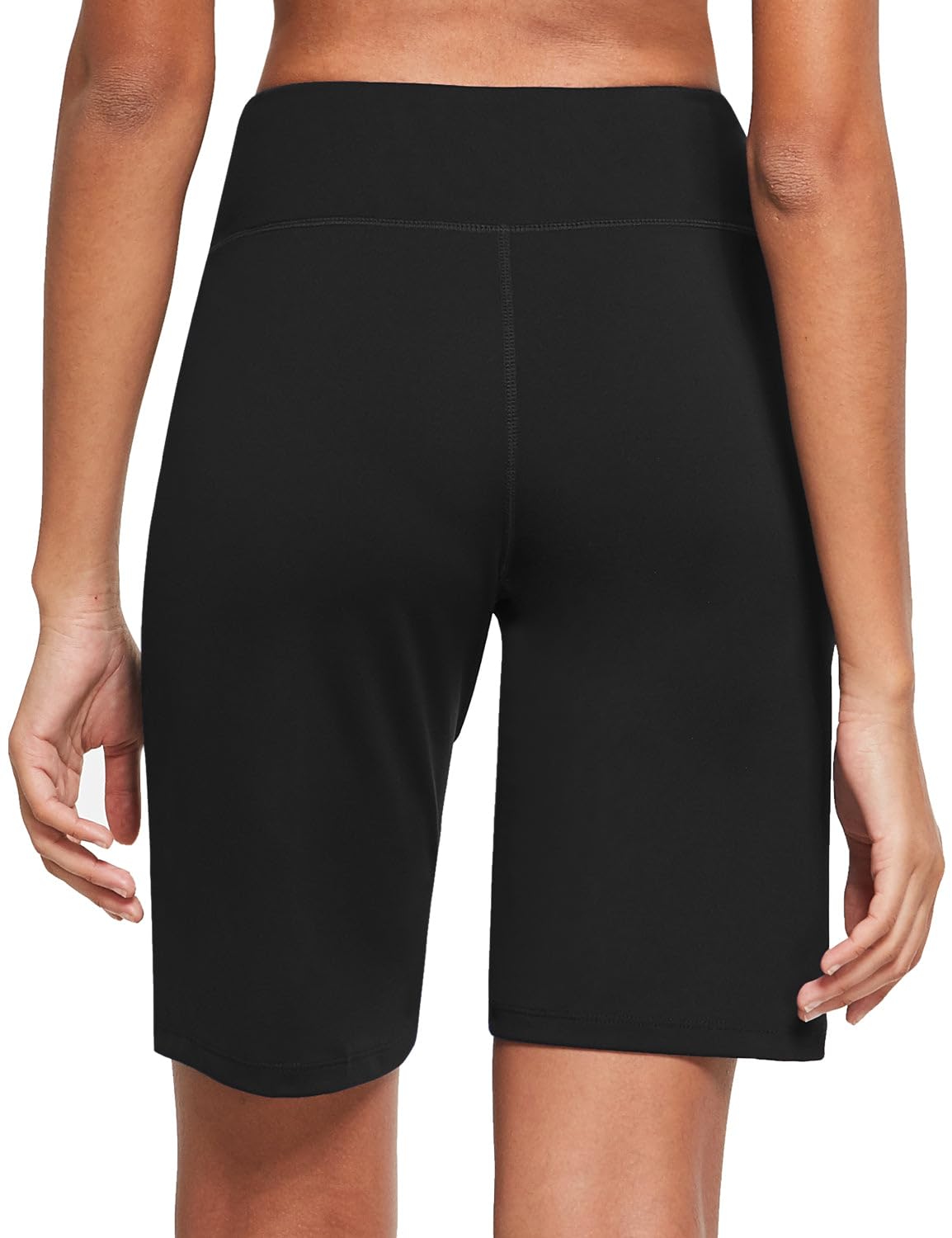 baleaf Women's 10" Bermuda Long Shorts Running Athletic Shorts High Waisted Casual Summer Knee Length Black Size L