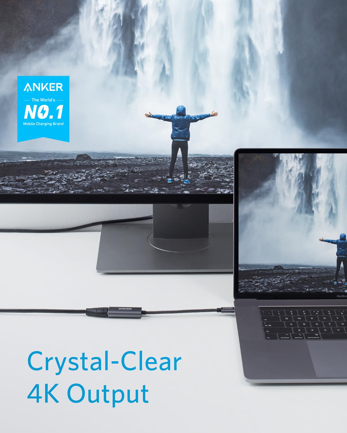 Anker USB C to HDMI Adapter (4K@60Hz), 310 USB-C Adapter (4K HDMI), for MacBook Pro, MacBook Air, iPad Pro, Pixelbook, XPS, Galaxy, and More(Compatible with Thunderbolt 3 Ports)