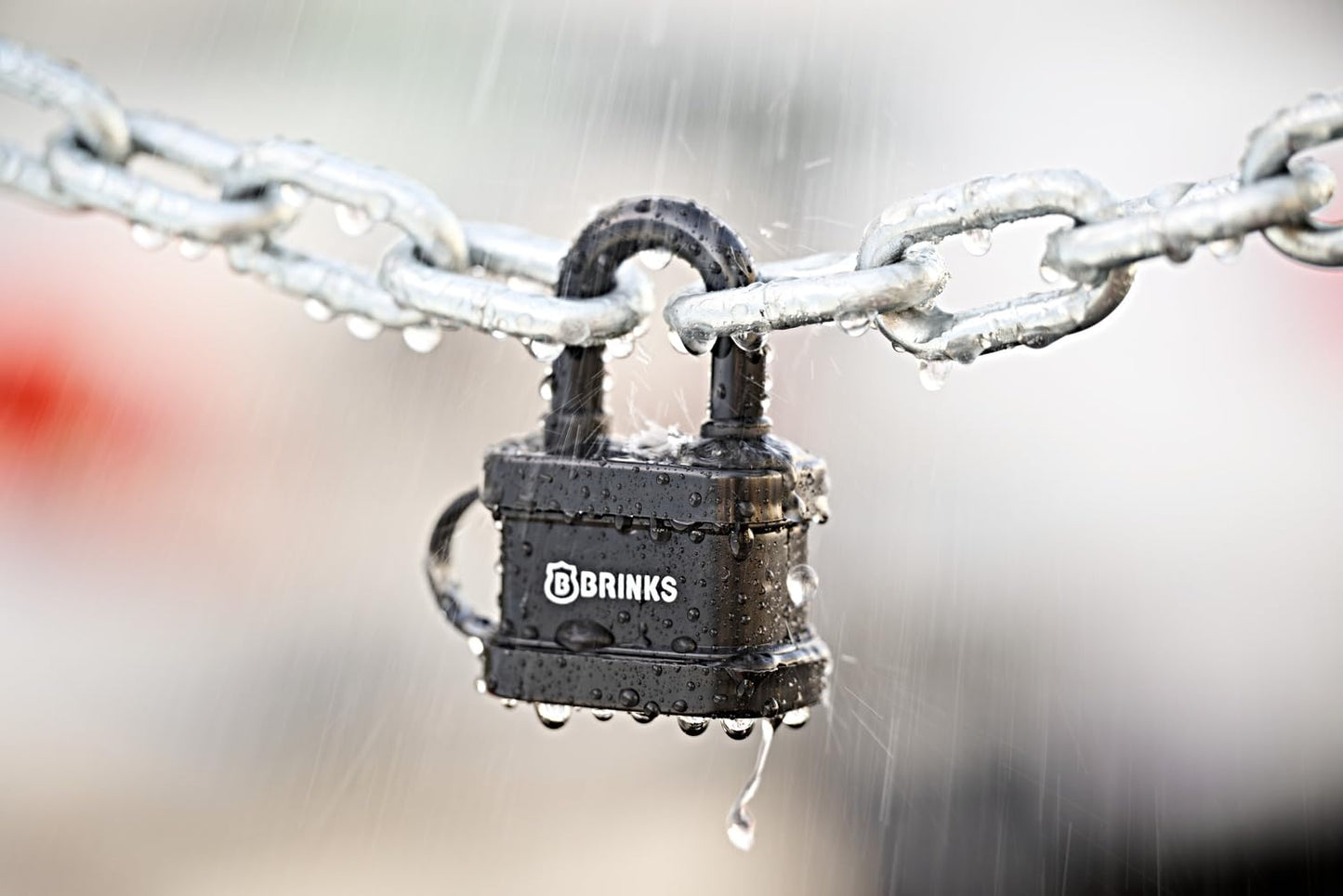 BRINKS - 40mm Laminated Steel Weather Resistant Padlock - Vinyl Wrapped and Chrome Plated with Hardened Steel Shackle(Color May Vary)