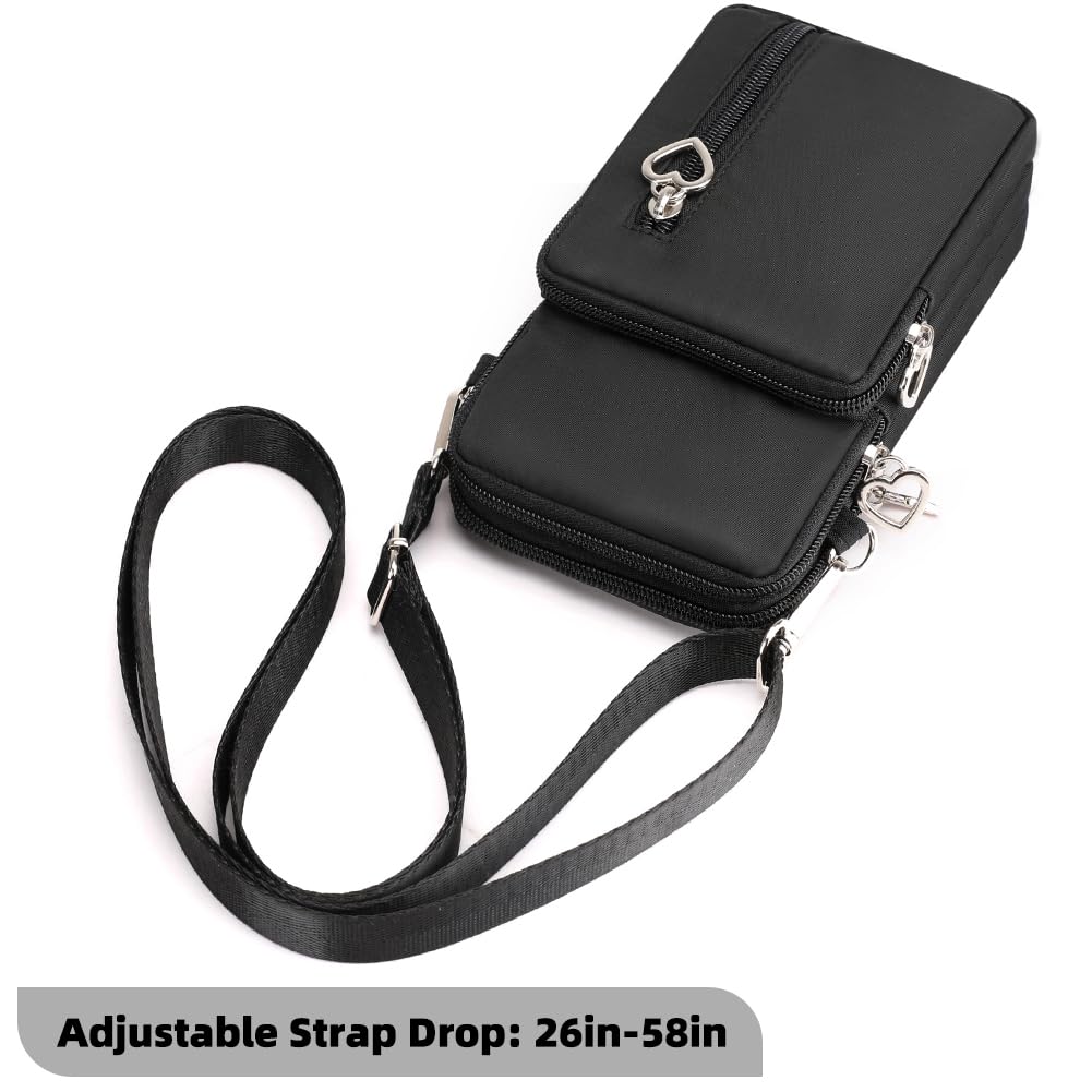 JANKS Small Crossbody Bags for Women Mini Cell Phone Purses with Crossbody Strap Phone Wallet Purses Shoulder Bag Nylon Arm Bag
