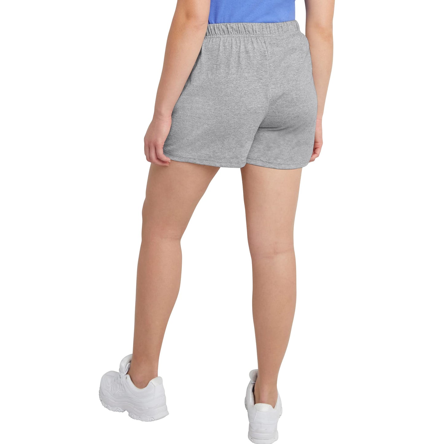 Hanes Comfortblend Essentials Drawstring, Cotton Women, Adjustable Shorts, Light Steel, Medium