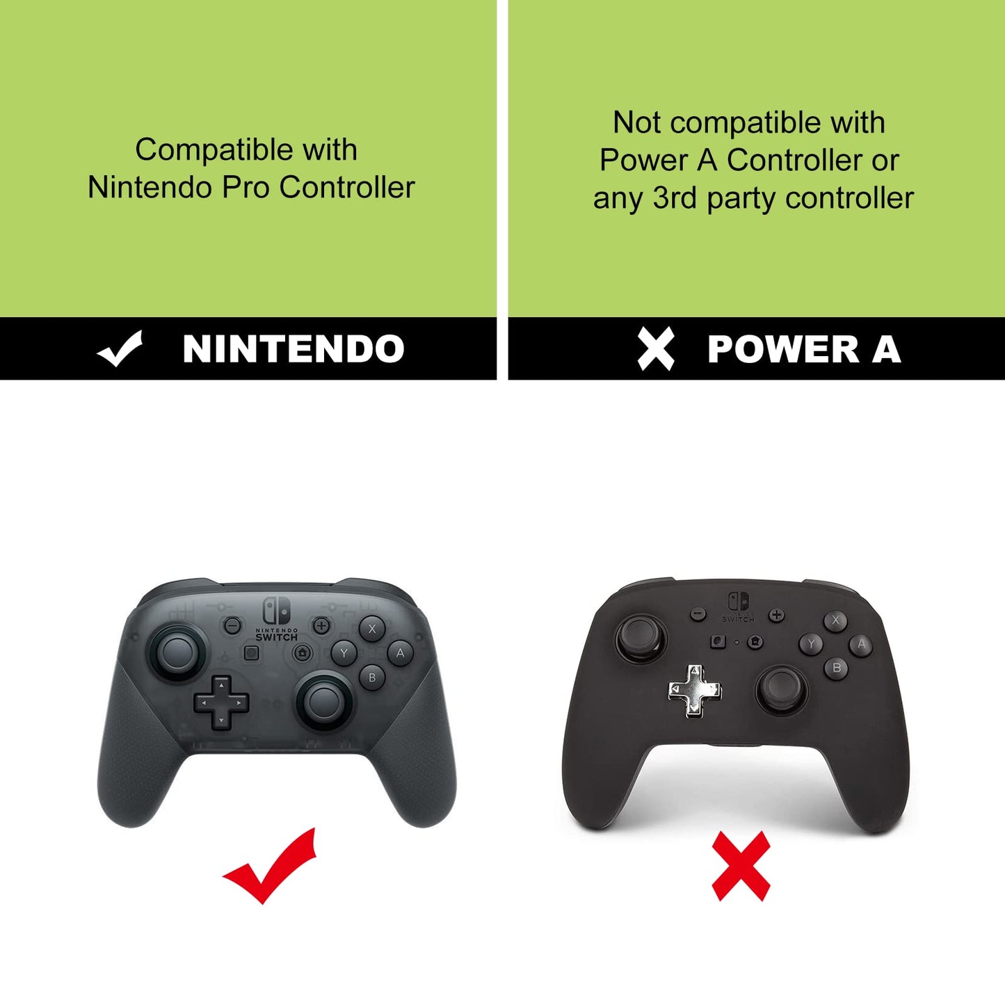 J&TOP Adjustable Mount Clip for Switch Official Pro Controller, The Original Pro Controller Clip Mount Compatible with Nintendo Switch/OLED/Lite,Black