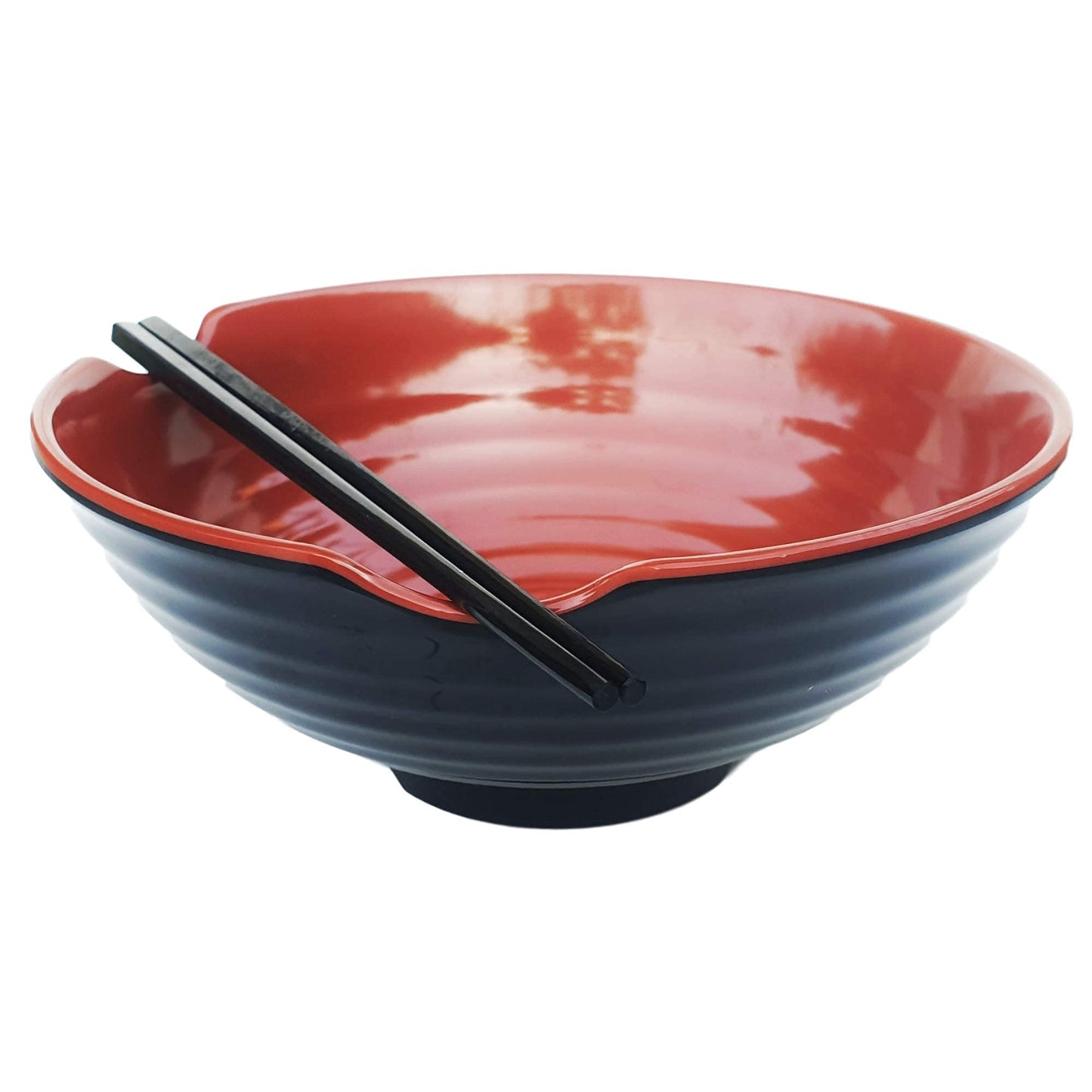 4 XL Ramen bowl set. 12 Pieces Pho Bowls. Asian Japanese soup. Utensil: Spoons and Chopsticks kit. Melamine, Large 52 oz. Noodles, Rice, Udon, Thai, Chinese, Korean, Udon, Wonton, Miso, 9 inch