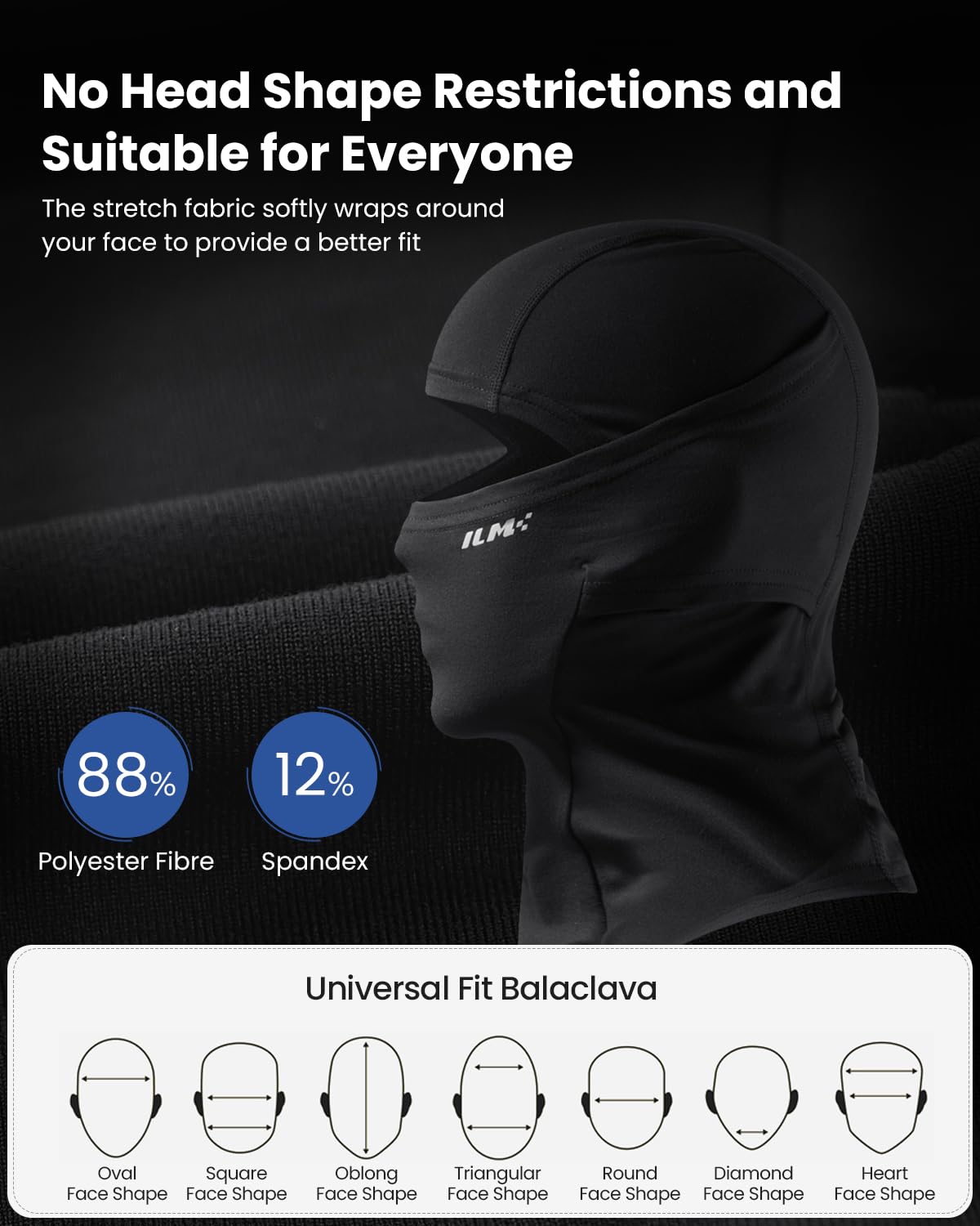 ILM Motorcycle Balaclava Face Mask for Ski Snowboard Cycling Working Hunting