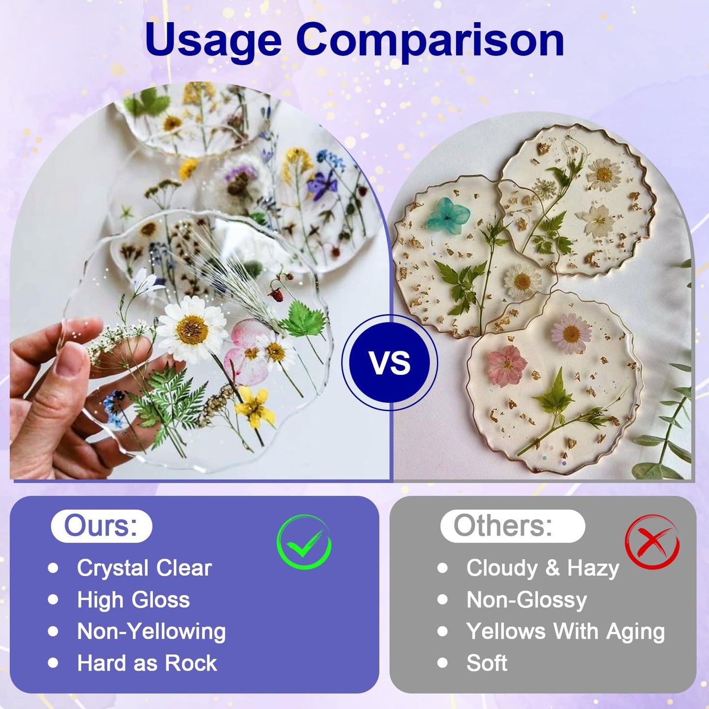 JANCHUN Crystal Clear Epoxy Resin Kit 16oz, Bubble-Free, Anti-Yellowing, Self Leveling Easy Mix 1:1 Coating and Casting Resin for Table Top, Molds, Tumbler Crafts, Painting, Jewelry, DIY Gifts