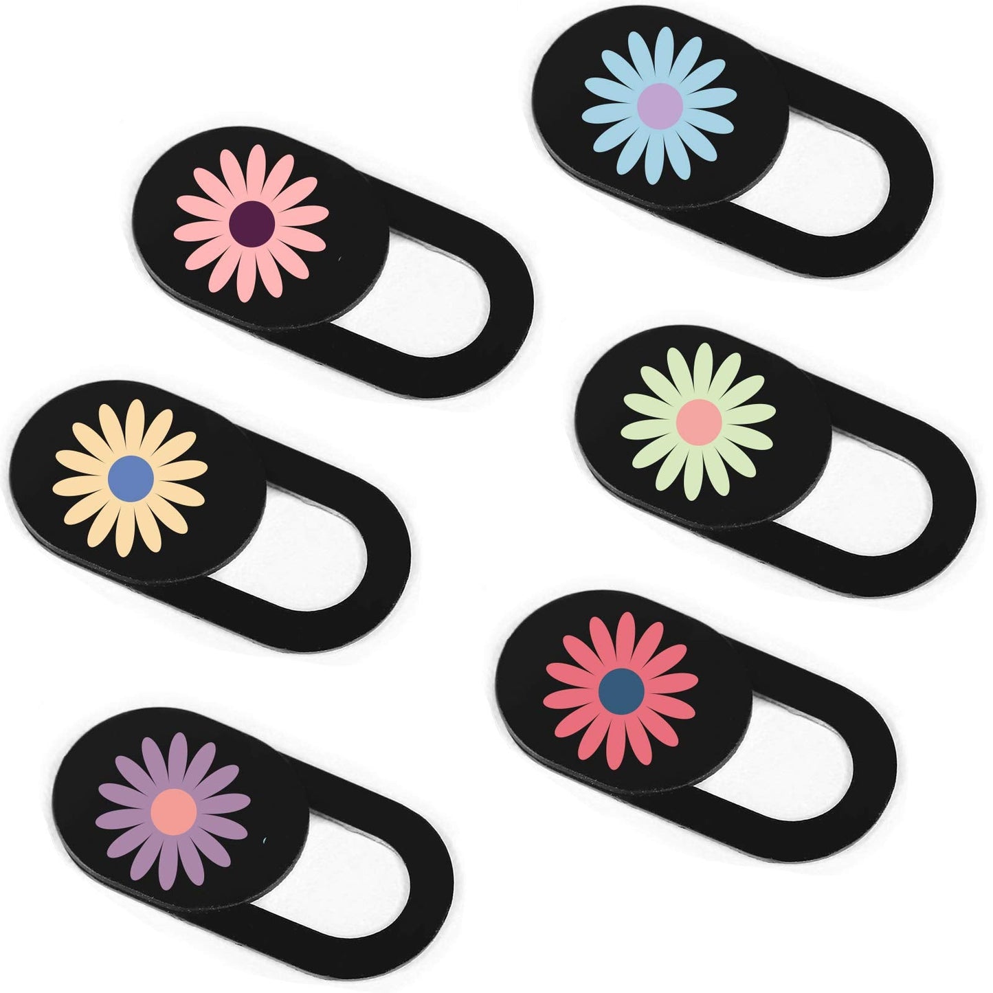 IMNEXT2U Laptop Camera Cover Slide 6 Pack Ultra Thin Slide Laptop Camera Cover for Echo Show, Cellphone, Computer, Tablet, Chromebook, PC - Daisy