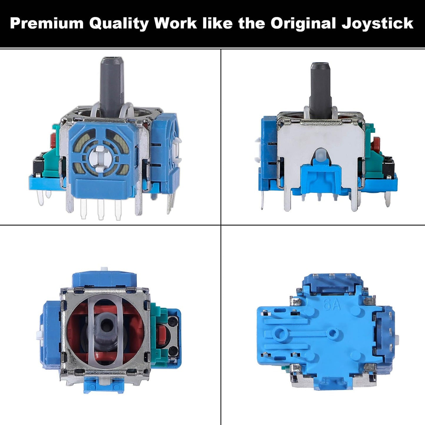 Ikpek 4 Pack Analog 3D Joysticks Replacement for DualSense PS5 Controller, Joysticks Part with Repair Screwdriver Kit for PlayStation 5 Controller