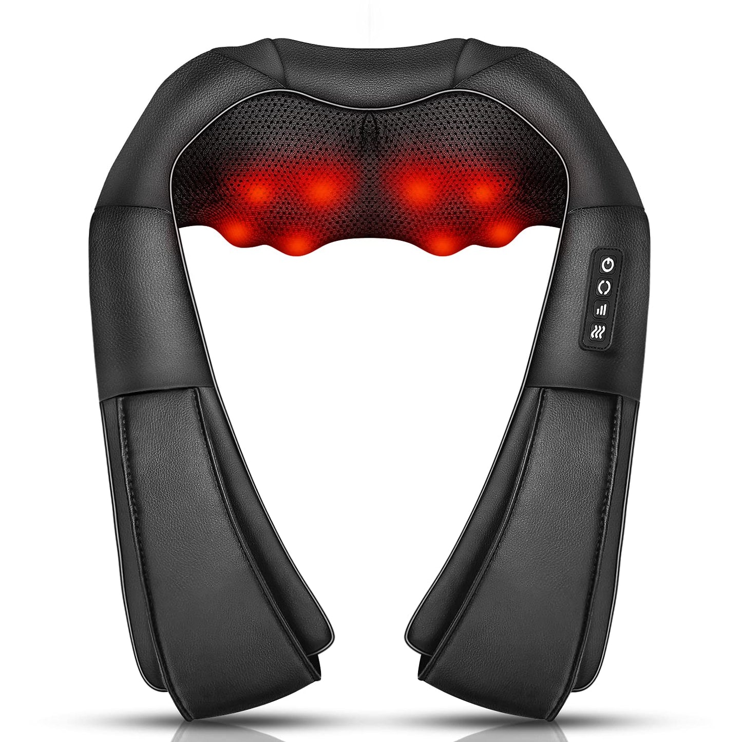 iKristin Neck Massager with Heat, Shiatsu Massager for Neck, Back, Shoulder, Foot and Leg, Deep Tissue 3D Kneading Massage for Relax Muscles at Home and Offie,Back Massagers for Women and Men
