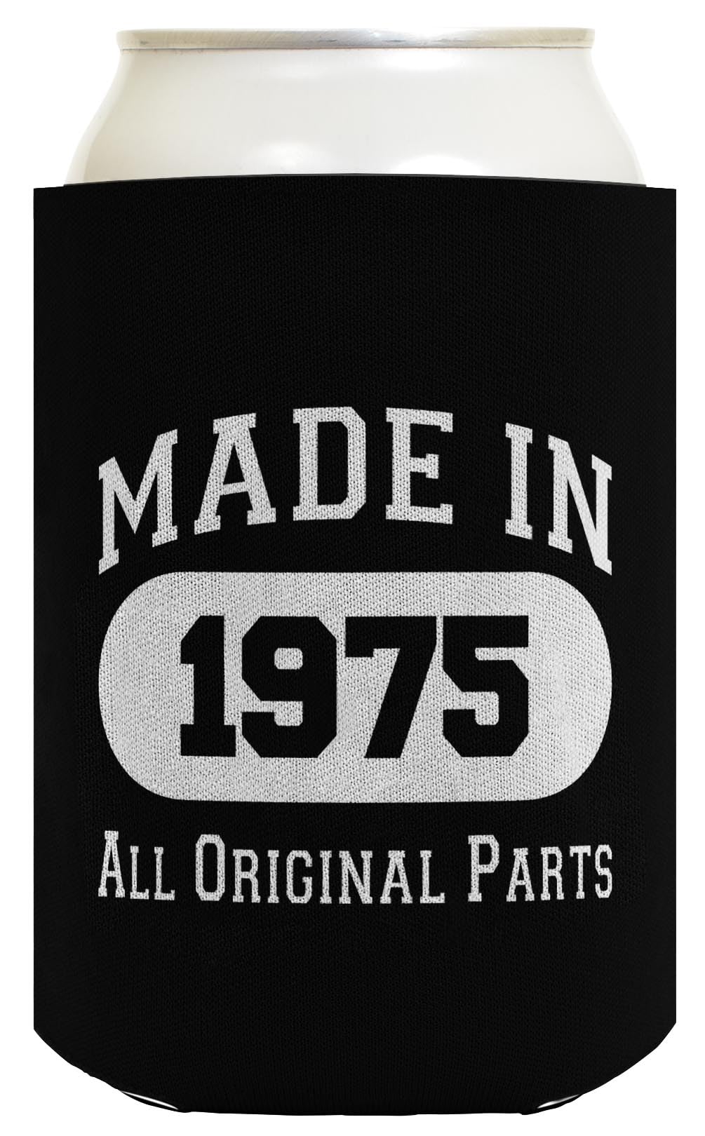 50th Birthday Gifts For Women Made In 1975 Original Parts 2-Pack Can Drink Thermocoolers Black