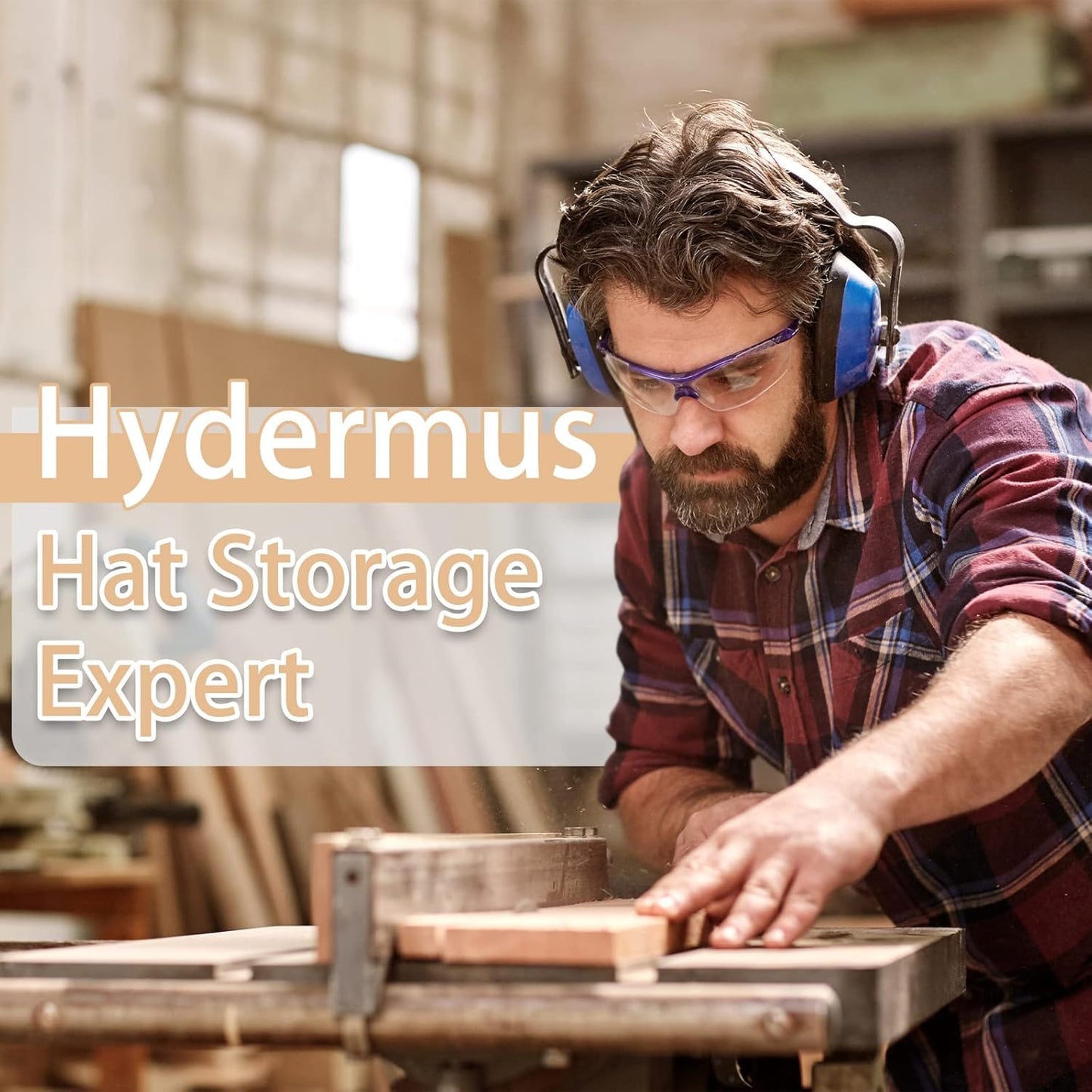 HYDERMUS Hat Organizer for 10 Baseball Caps and 3 Cowboy Hat Cowboy Hat Rack for Wall with Solid Wood Arrow Hat Storage Cowgirl Hat Hanger Closet Storage and Organizer Black