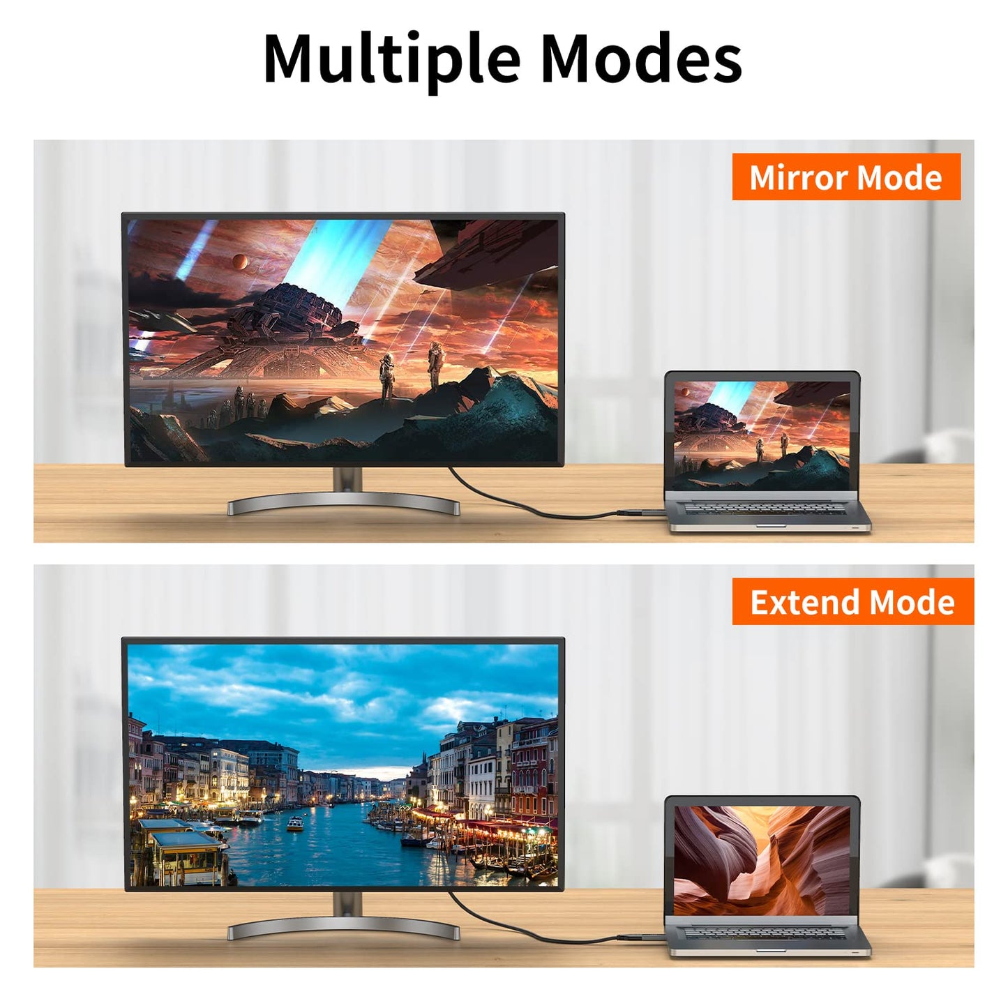 IIABC Displayport to HDMI Adapter 4K 24K Gold Plated Displayport DP to HDMI Female Converter,Uni-Directional Display Port to HDMI Converter Compatible for Lenovo, HP, Dell &More- Grey