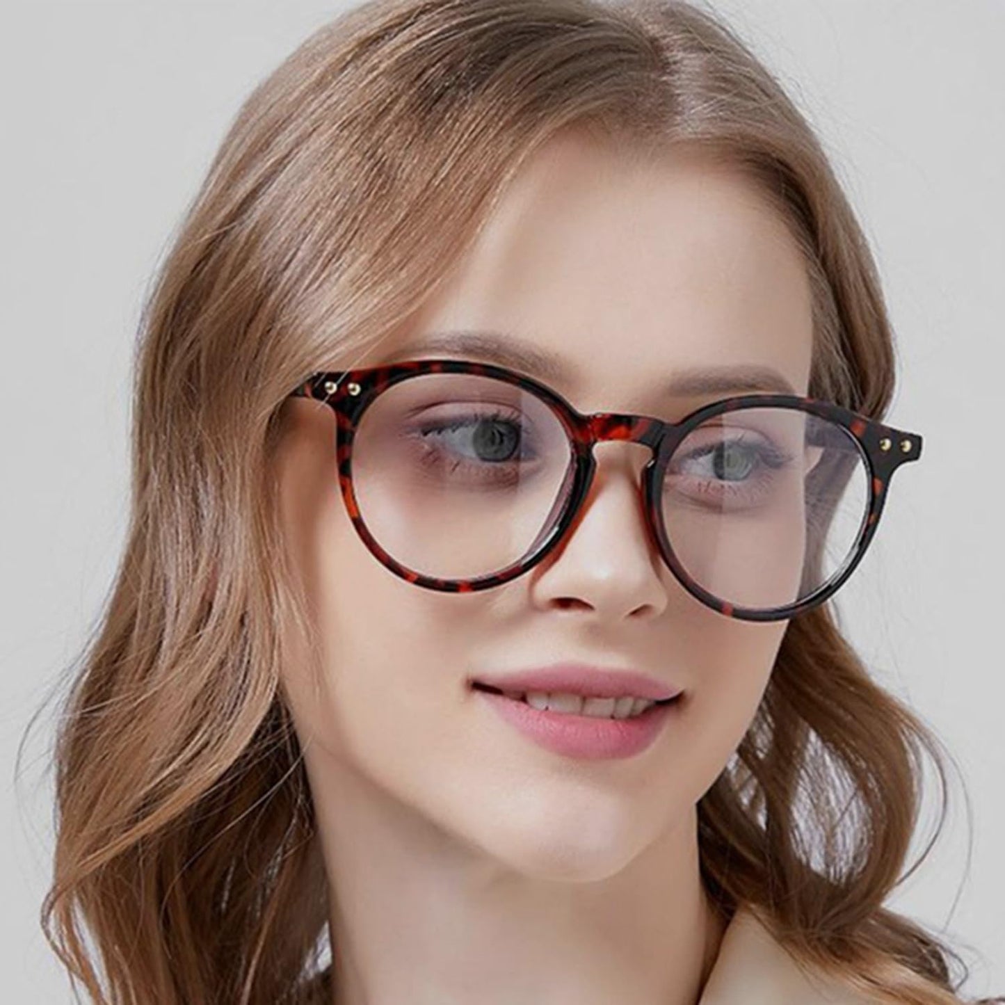 HJSTES Vintage Blue Light Glasses for Women Men Round Bluelight Blocking Glasses Thick TR90 Frame Eyeglasses(Tortoise)