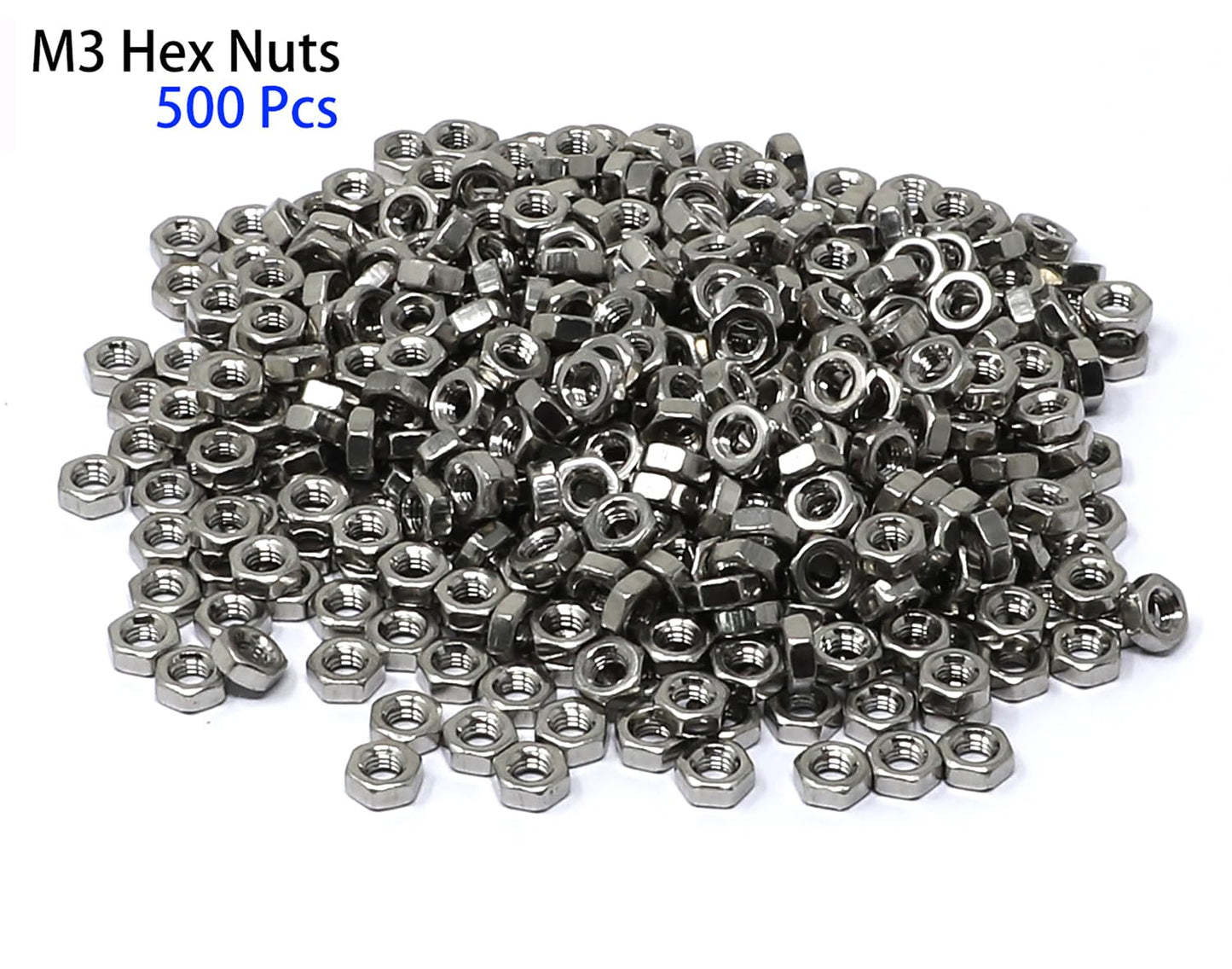 iexcell 1500 Pcs M3 x 4/6/8/10/12/16/20/25/30/35/40/45/50 Stainless Steel 304 Hex Socket Head Cap Screws Blots Nuts Washers Assortment Kit