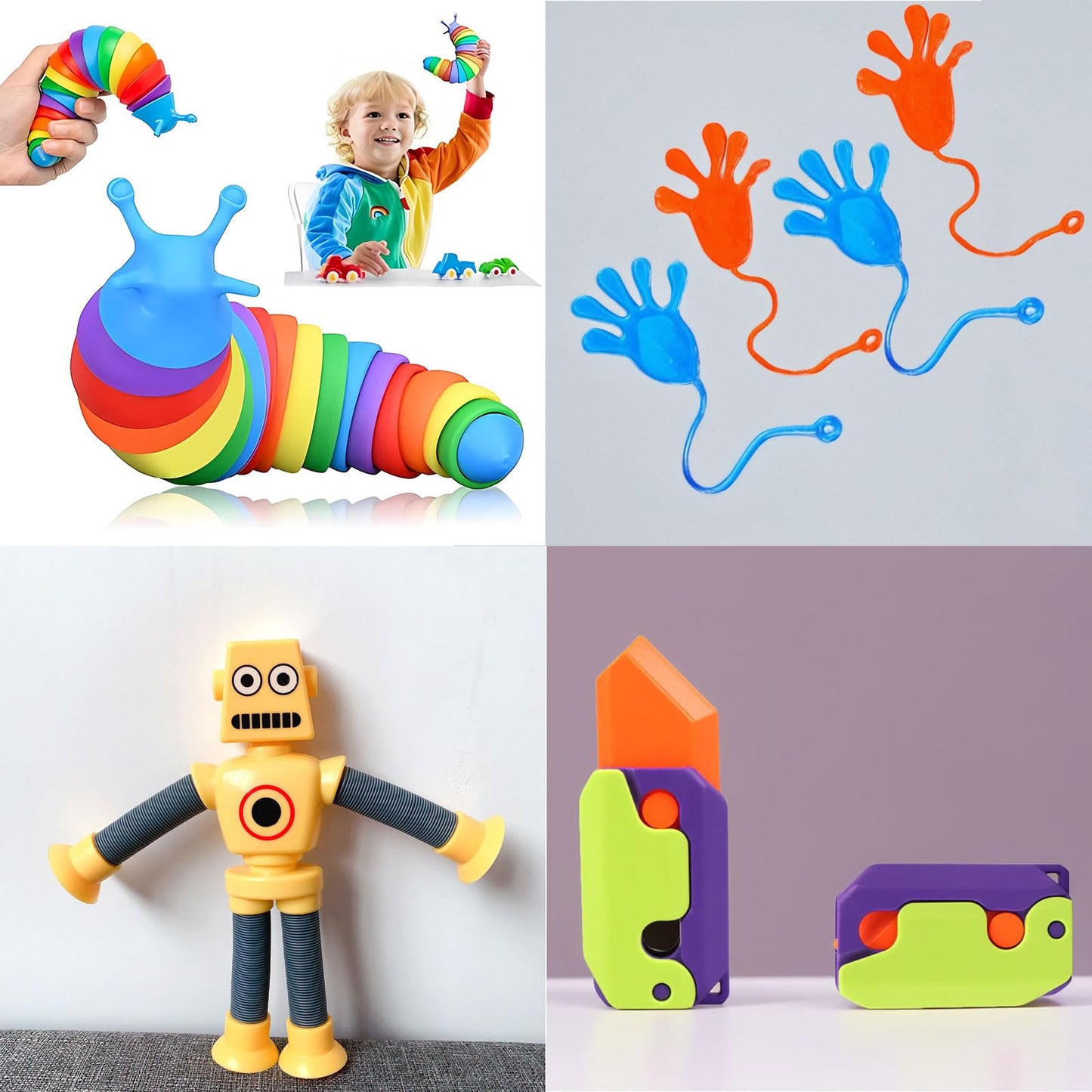 80 Pack Fidget Toys Pack,Pop Its Relieves Stress and Anxiety Sensory Toy for Kids Girls Adults ADHD,Christmas Party Favor,Classroom Rewards Prizes,Pinata Stuffers,Bulk Rewards Boxfor Boys and Girls