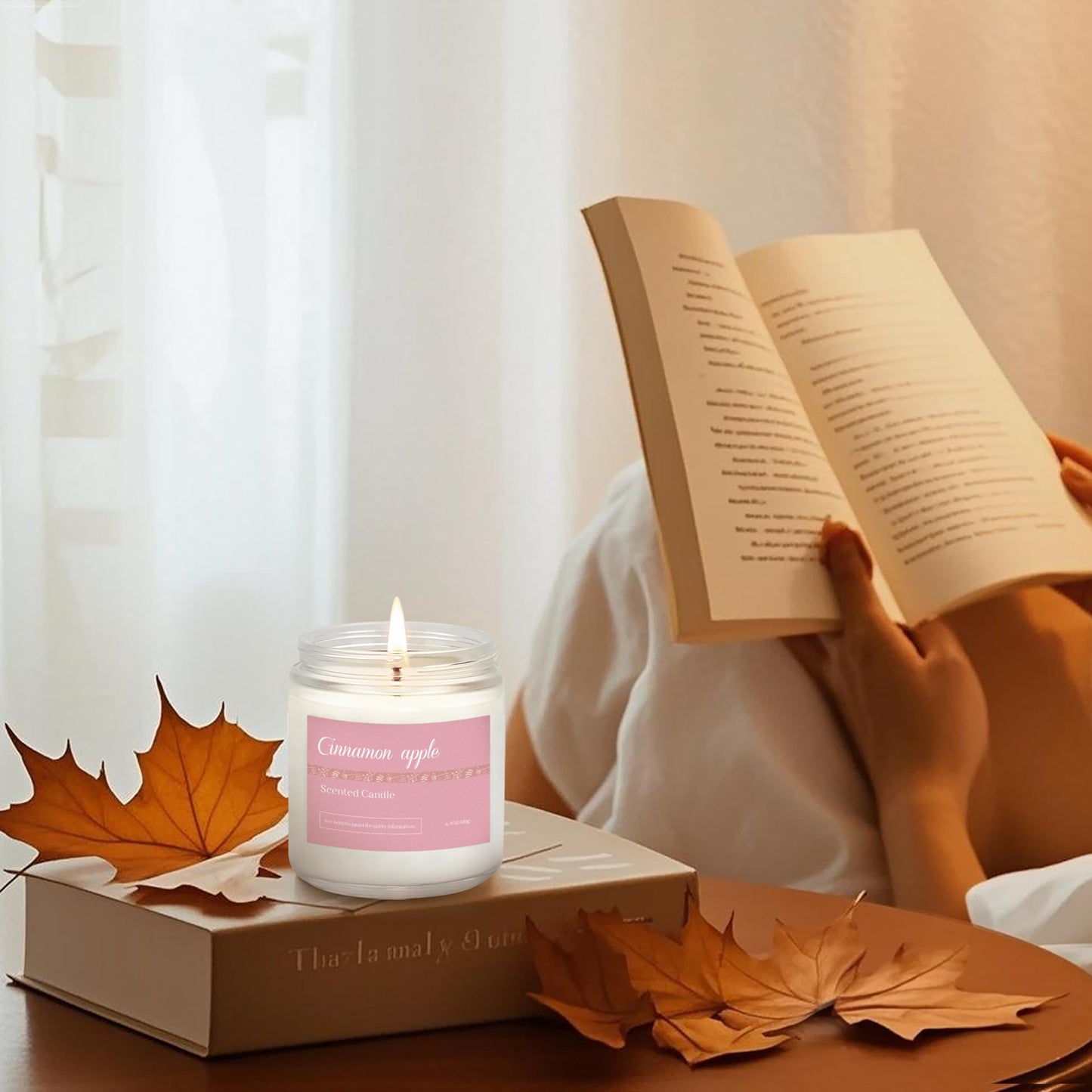 6 Pack Candles for Home Scented, Fall Candles for Fall Gifts Autumn Home Decor, Natural Non Toxic Soy Candle Set for Women Stress Relief Meditation SPA Holiday