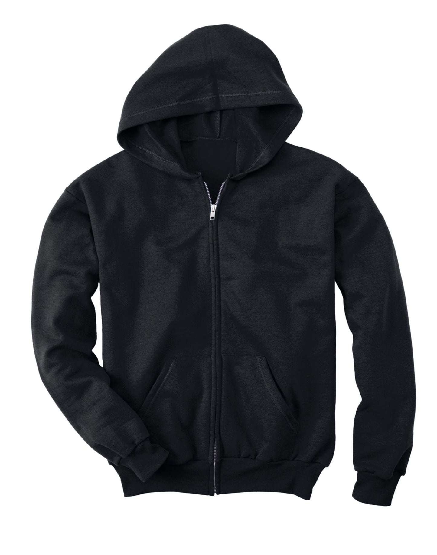 Hanes Boys' EcoSmart Full Zip Hooded Jacket, Black, X-Large