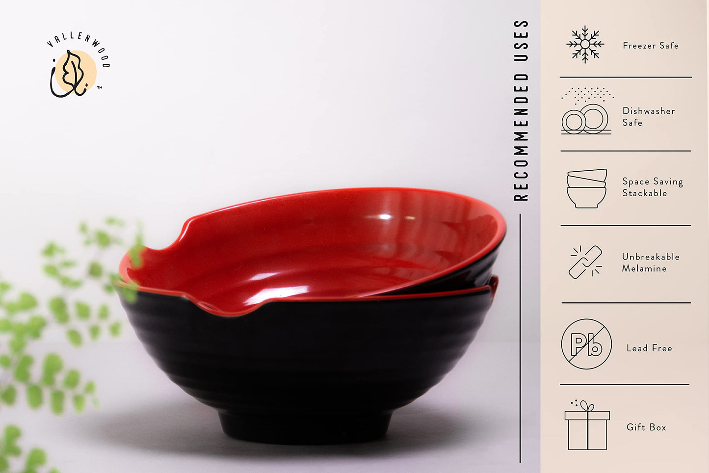 4 XL Ramen bowl set. 12 Pieces Pho Bowls. Asian Japanese soup. Utensil: Spoons and Chopsticks kit. Melamine, Large 52 oz. Noodles, Rice, Udon, Thai, Chinese, Korean, Udon, Wonton, Miso, 9 inch