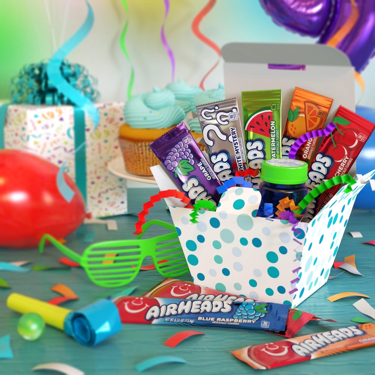 Airheads Mini Bars, Halloween Trick or Treat Candy, Assorted Flavors Variety Pack, Individually Wrapped Bulk Candy for Adults & Kids, Non-Melting, Party, 5 Pound Bag