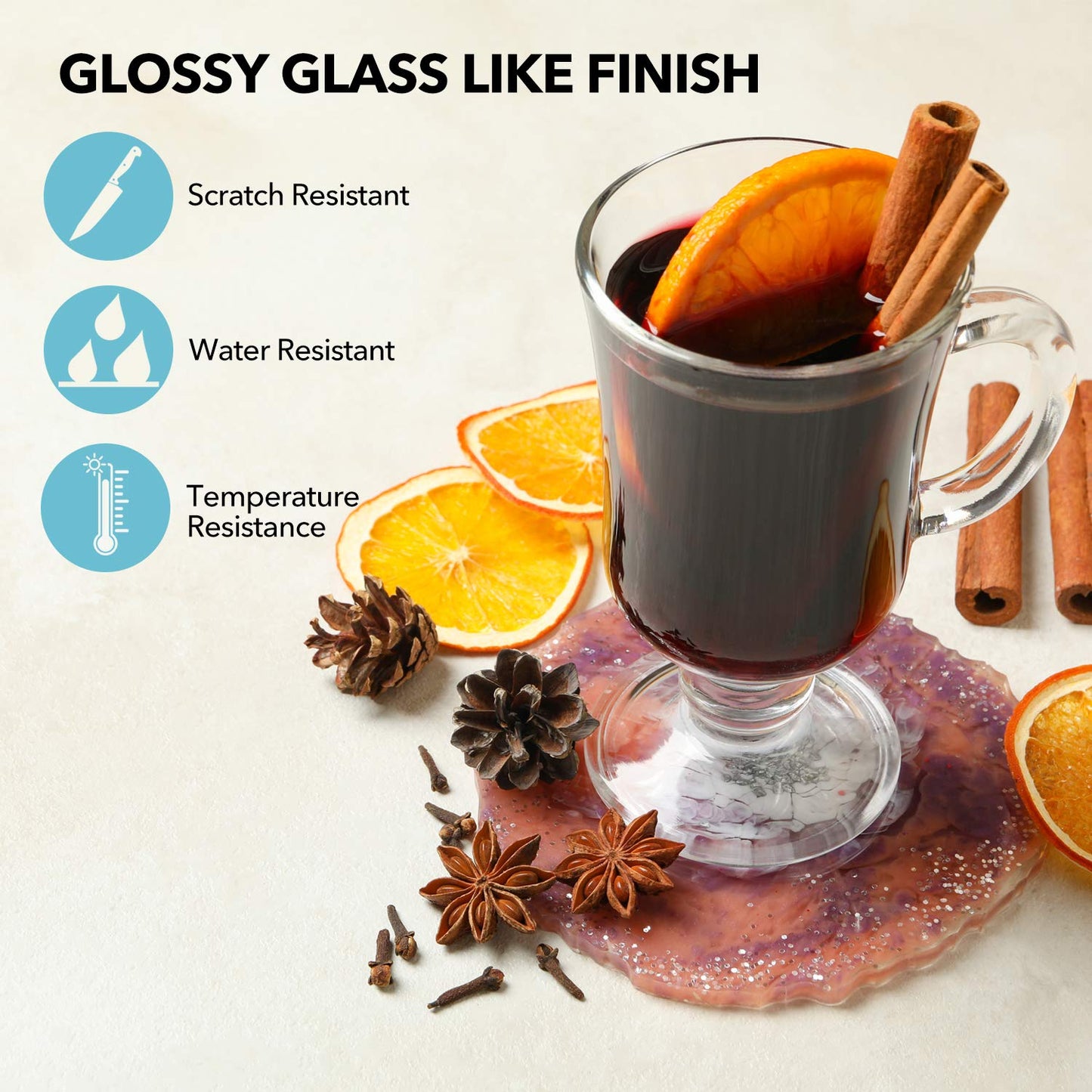 JANCHUN Epoxy Resin Kit,Coating and Coaster Molds for Resin Casting with Gold Flakes Color Pigments,Art Epoxy Resin Crystal Clear for Art,Crafts,Jewelry,DIY,Tumbler,River Table