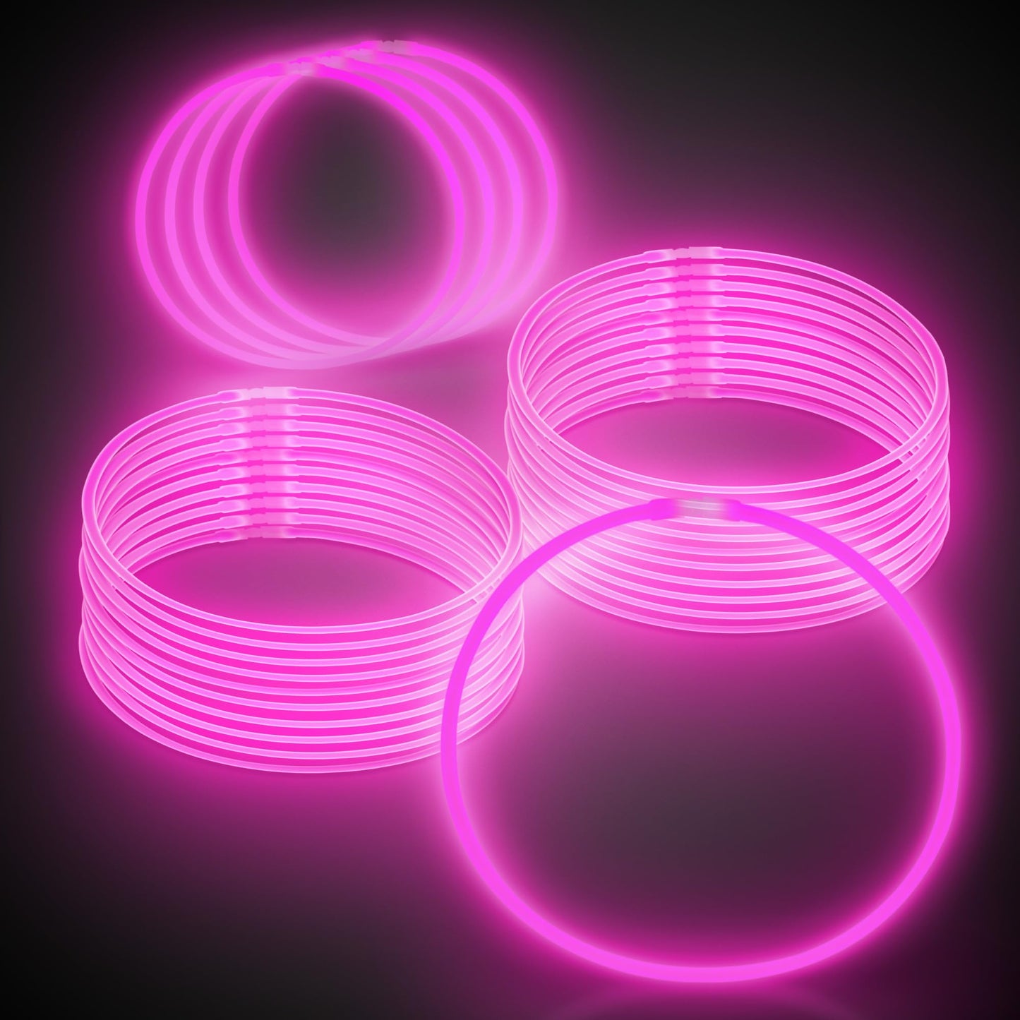 Windy City Novelties 22" Glow Stick Necklaces - 50 Pack (Pink)
