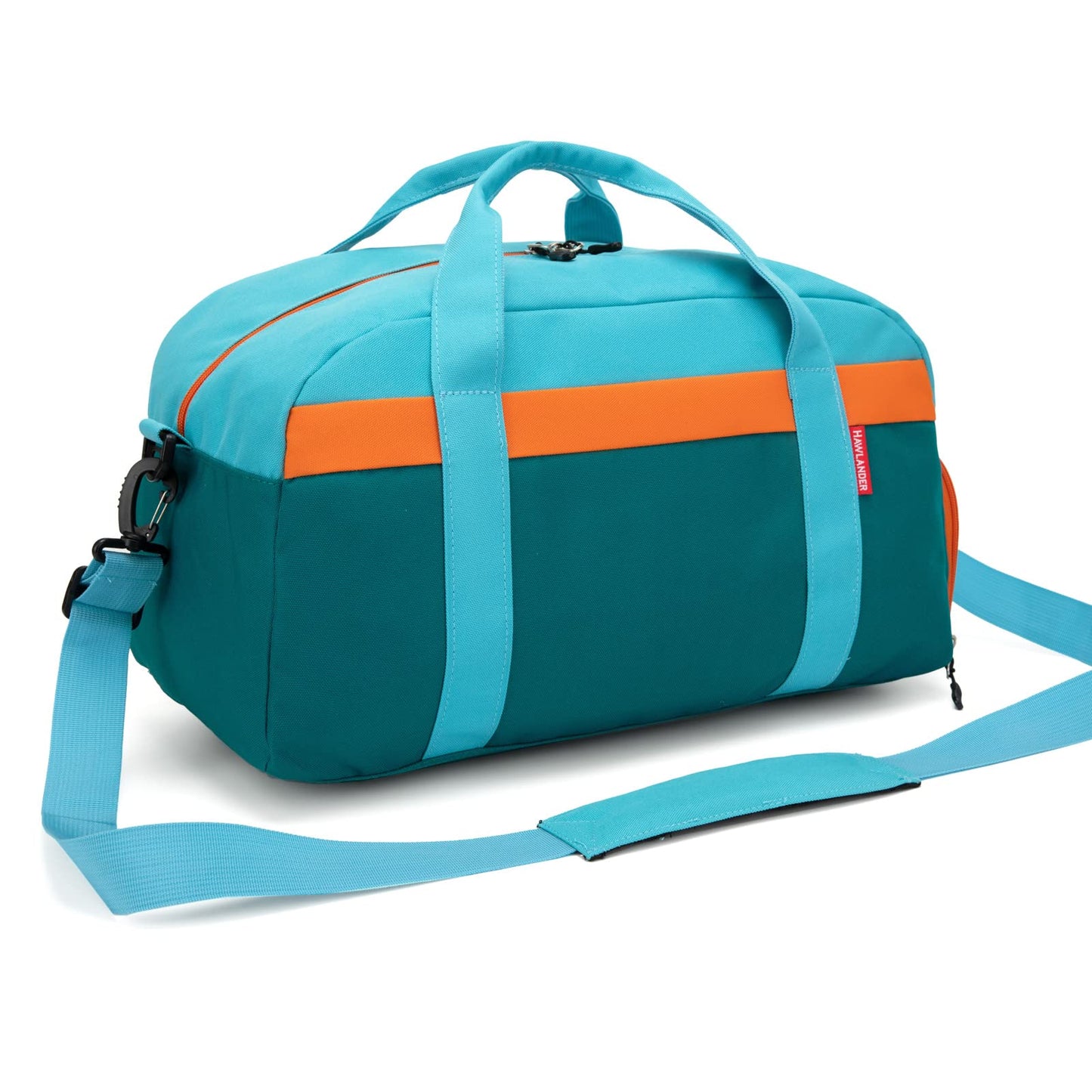 HawLander Kids Duffle Bag for Boys or Girls, Fit School Practice, or Overnight Travel (Blue Green)