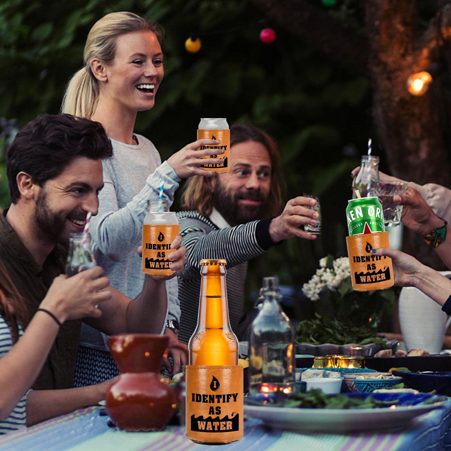 White Elephant Gifts for Adults Leather Can Cooler for Men Christmas Stocking Stuffers Gifts for Dad From Daughter Son Fathers Day Birthday Gag ldeas Funny Retirement Gift